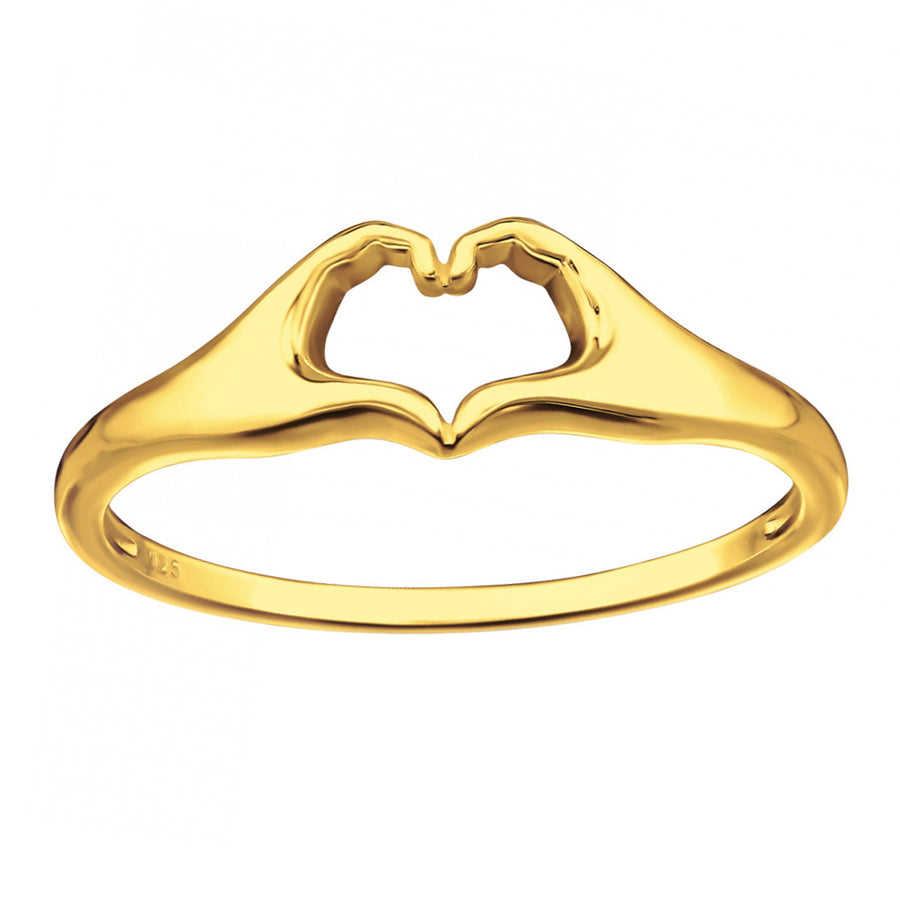 Hand On Heart Gold Ring