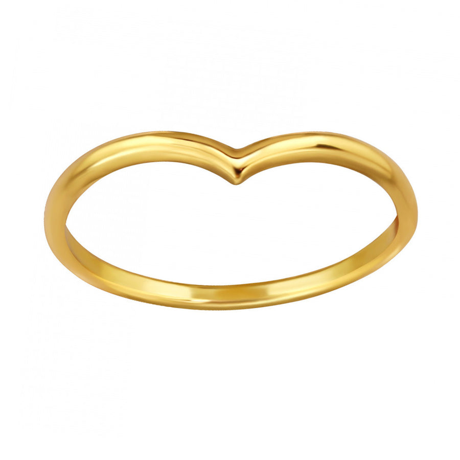 PRE-ORDER | Plain Gold Wishbone Midi Ring