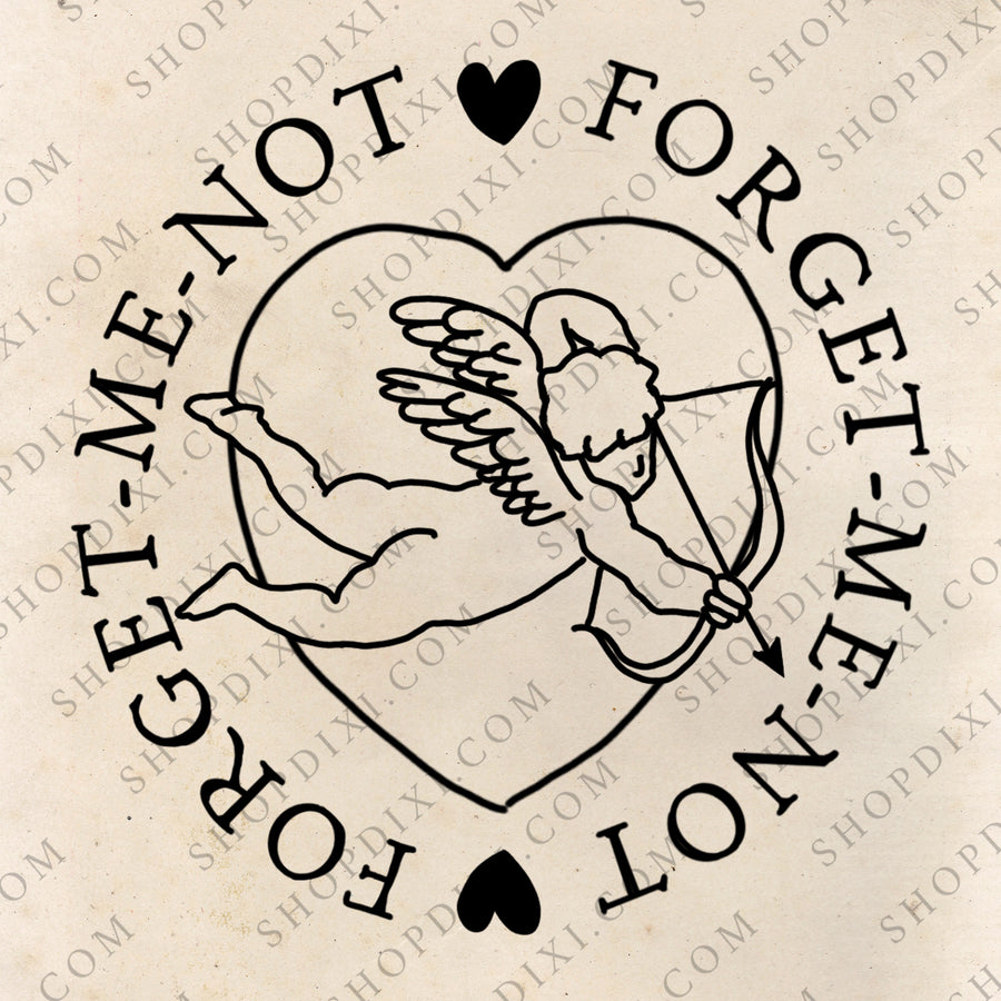 Forget-Me-Not Cherub | Tattoo Design Download