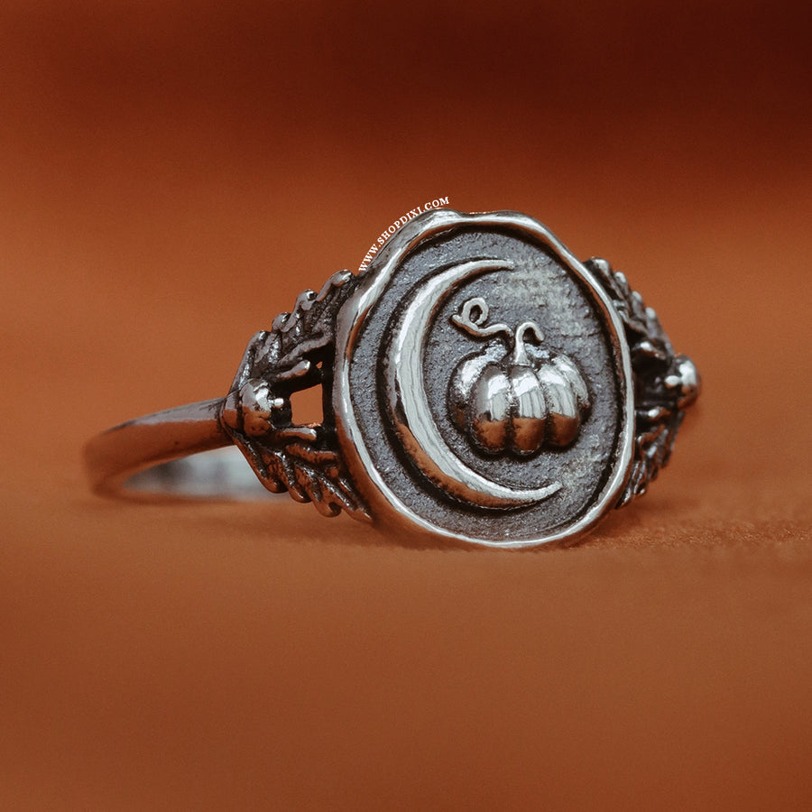 Autumnal Sterling Silver Pumpkin Ring