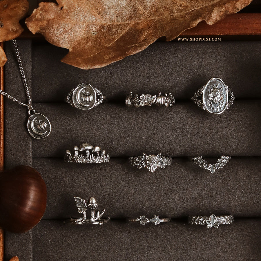 Witchy Autumn Lovers Sterling Silver Rings & Necklaces