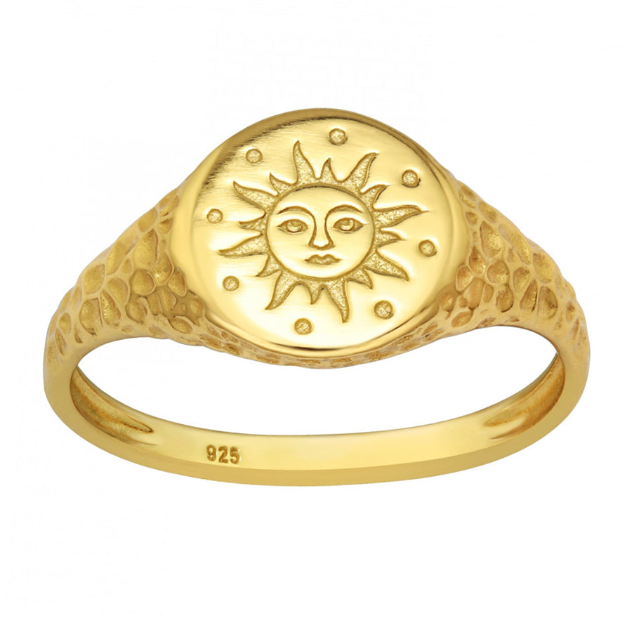 PRE-ORDER | Soliel Signet Gold Ring