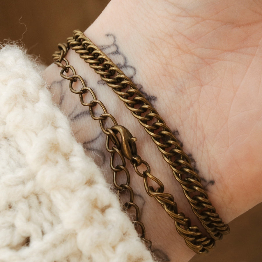 Antiqued Double Wrap Bracelet / Choker