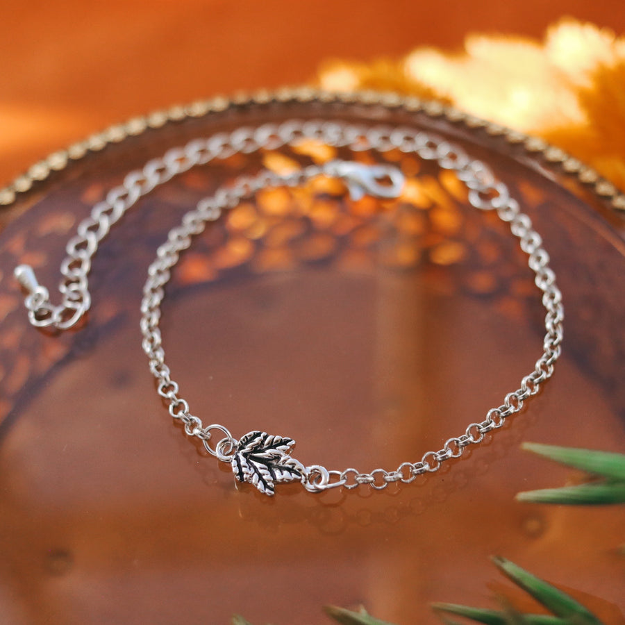 Shop Dixi Nature Inspired Silver Leaf Bracelet