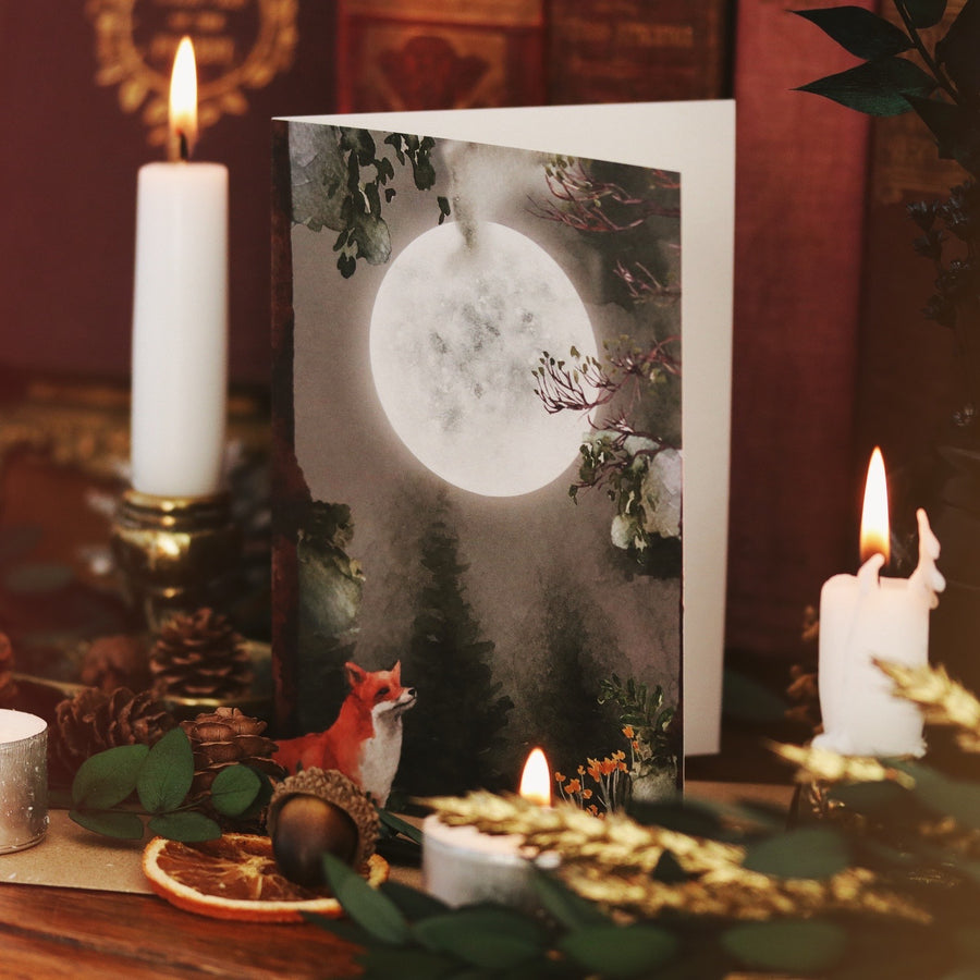 The Fox and the Moon Greeting Card & Envelope